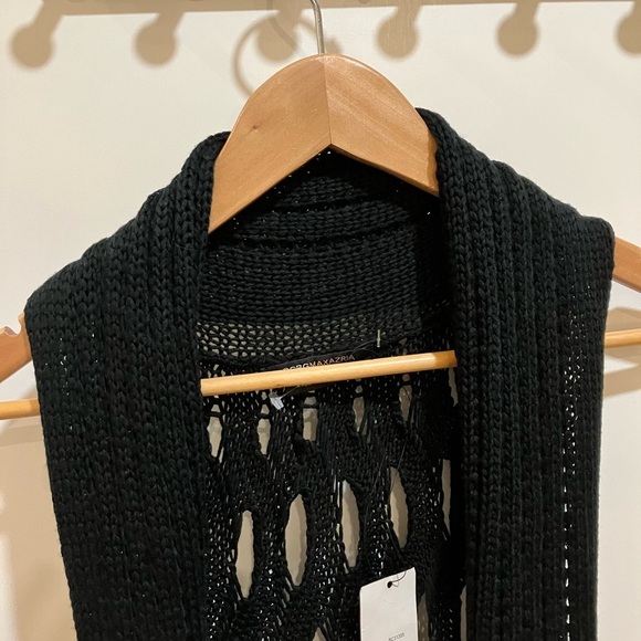 BCBGMaxAzria medium Womens New with tags Black Open-Knit Sweater - Picture 12 of 16